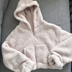 SHEIN Soft Pink Sherpa Jacket